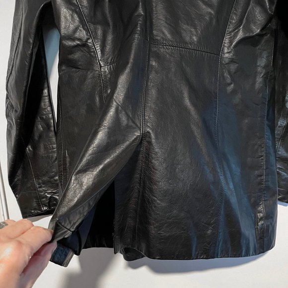 Gap Leather Double Breasted Pea Coat - Picture 3 of 4